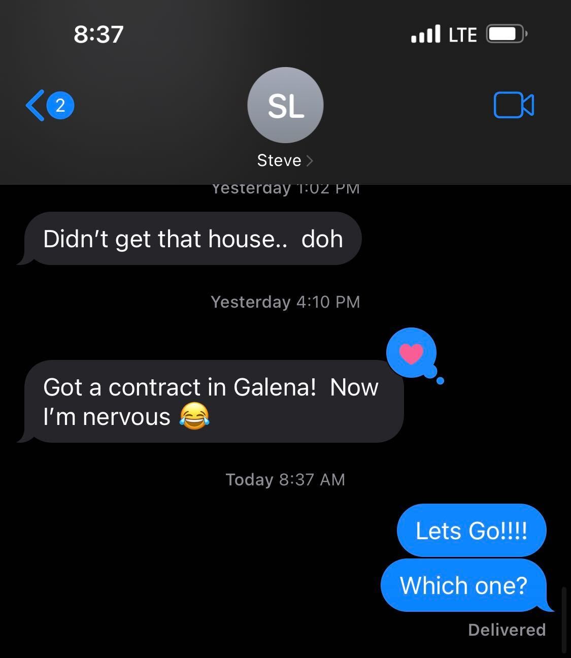 Steve getting his first STR
